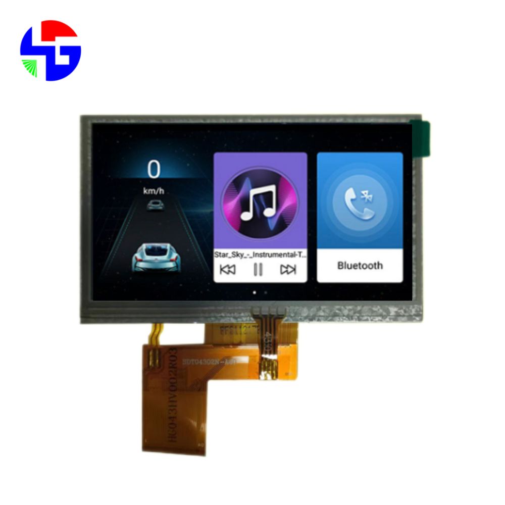 4.3 inch TFT LCD, RGB, TN, 480x272, Resistive Touchscreen