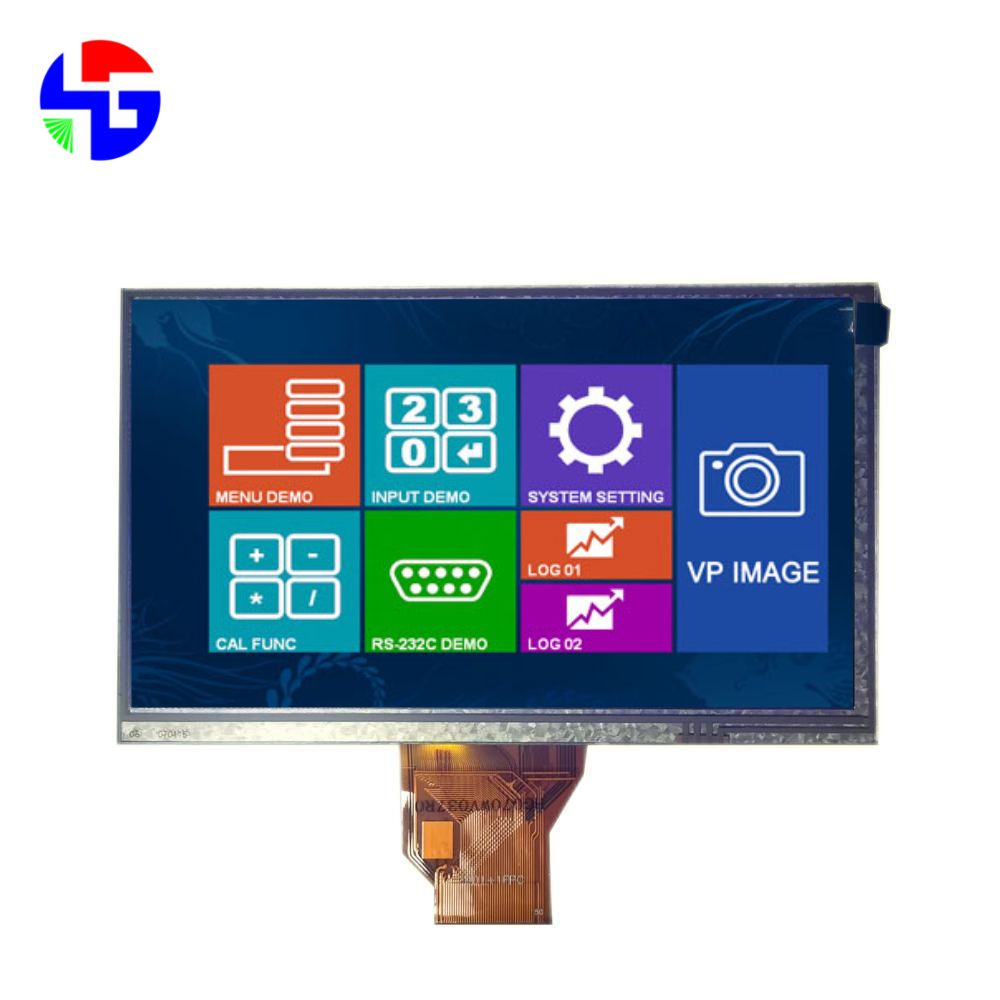 7.0 inch TFT LCD Display, Resistive Touchscreen, 300 Brightness, RGB, 800x480