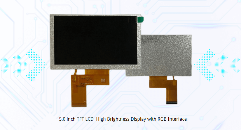 5.0 inch TFT LCD high brightness display with RGB interface HG050WV034