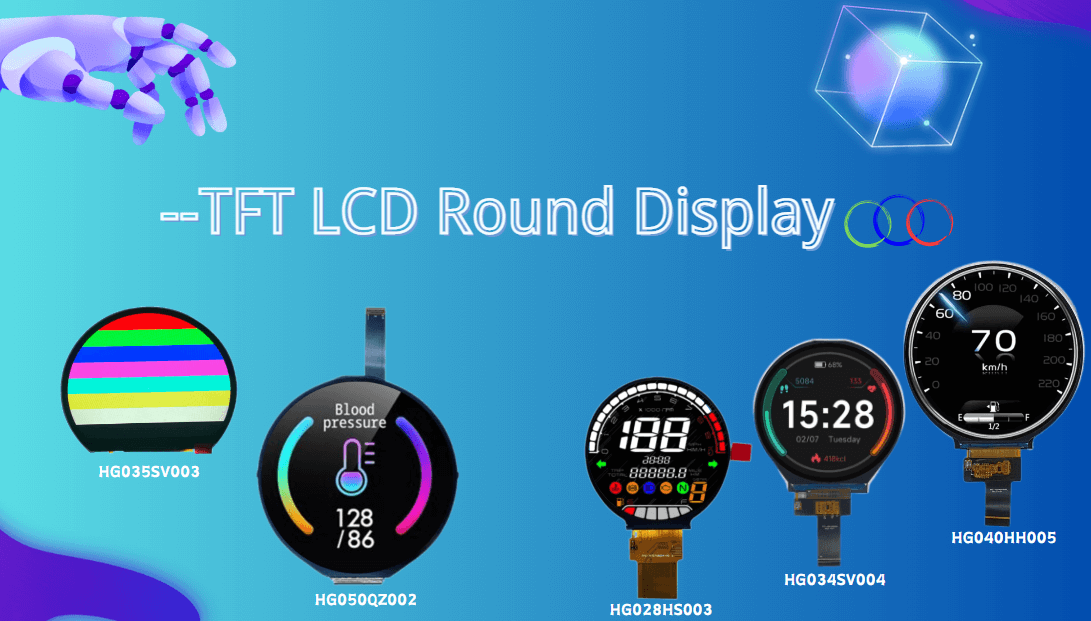 Round LCD display