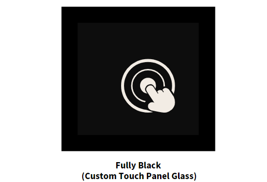 Fully Black Custom Touch Panel Glass