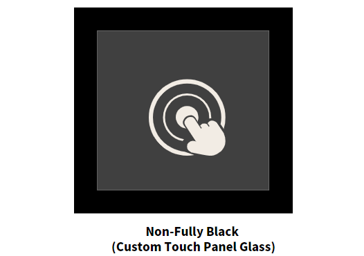 Non Fully Black Custom Touch Panel Glass